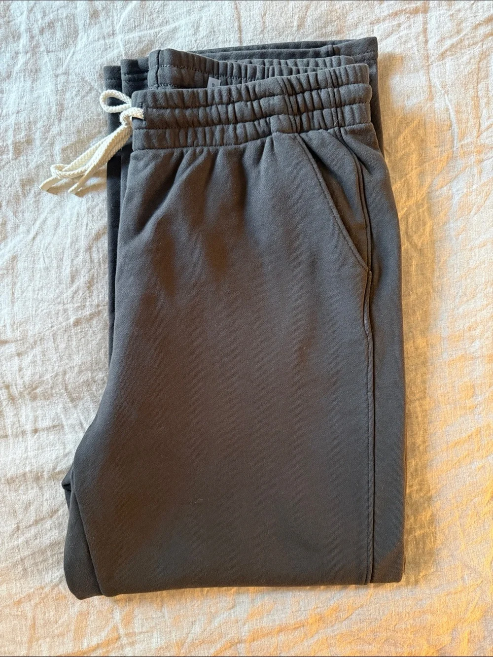 perfectwhitetee Olive Green Drawstring Track Pants